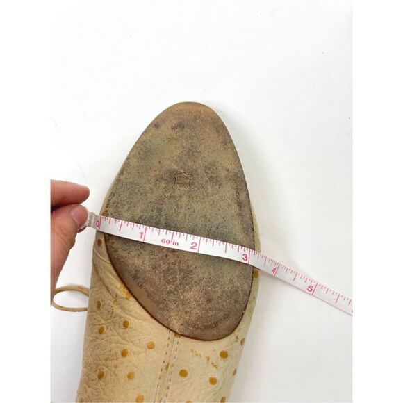 Joan and David Balletcore Leather Lace Up Dot Shoes Size 6 - Picture 9 of 9